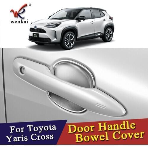 Side Door Handle Bowl Cover Trim For Toyota Yaris Cross 2020 2021 Decoration Frame Exterior Accessories Car Styling