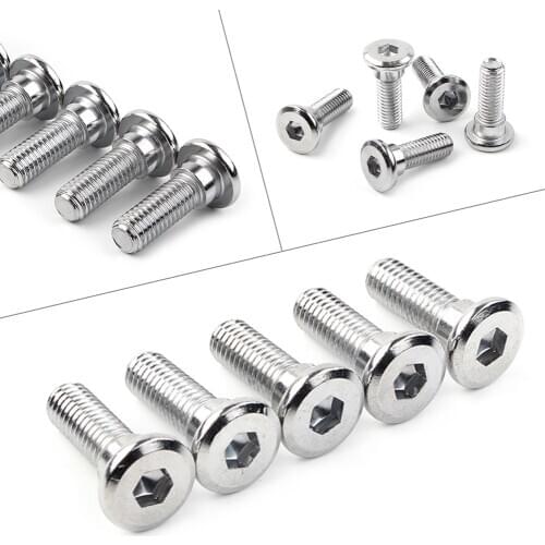5Pcs M8x25mm Titanium Bolts Ti Hex Socket Disc Brake Rotor Screws Fasteners For Kawasaki Ninja 300 ZX7R ZRX1100 Versys 1000