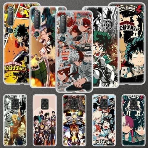 My Hero Academy Case For Xiaomi Redmi Note 9S 9 8 Pro 8T 7 9A 9C 7A Mi Poco X3 NFC 10T 10 Lite 5G Soft Phone Cover Funda Coque