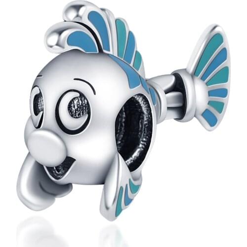 Pandach 100% Real 925Silver Dog Head Charms Fit Original 3mm Bracelet Beads DIY Jewelry For Women CMC315