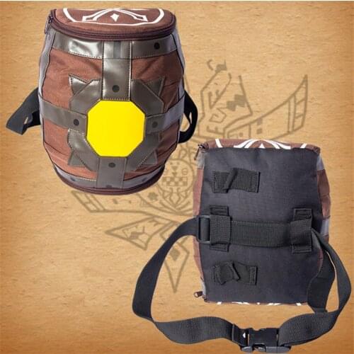 Monster Hunter Cosplay PU Canvas Student School Waist Messenger Bags Arm Single Shoulder Bag Prop