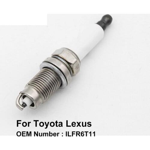 COWTOTAL Iridium Spark Plug ILFR6T11 for Toyota Prado Mark II Fortuner 4Runner Sequoia Tacoma Lexus ES300h NX300h ( Pack of 4 )