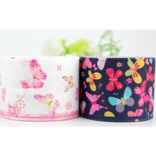 38mm Butterfly printed grosgrain ribbon 10 yard one set hand made importer gift wrap tape diy bow decorative ribbons