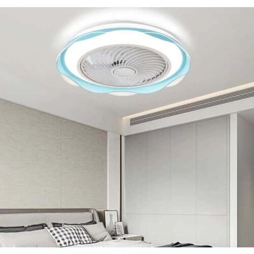 Nordic Creative Acrylic Fan Light With Remote Control Stepless Dimming Bedroom Living Room Study Room Restaurant Household Lamp