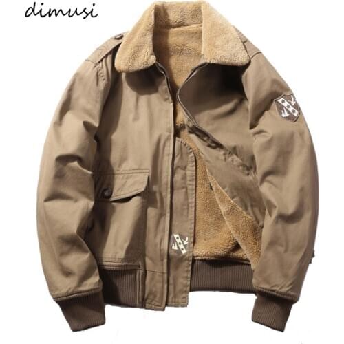 DIMUSI Winter Mens Bomber Jacket Fashion Male Outdoor velvet thick Cotton Coats Casual Slim Fit Thermal Jackets Man Clothing