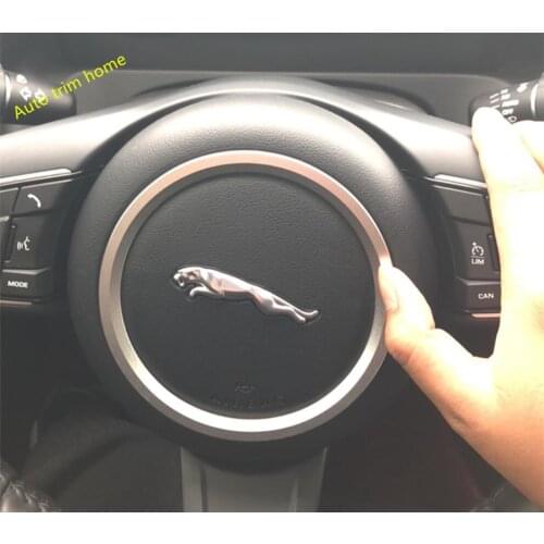 Lapetus Steering Wheel Center Decoration Ring Frame Cover Trim 1 Pcs / Colorful For Jaguar XE 2016 2017 2018 Auto Accessories