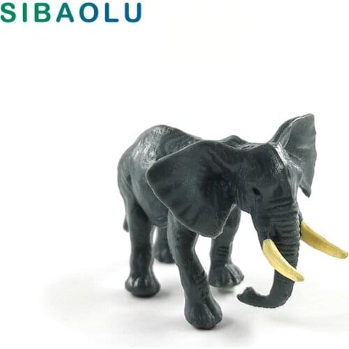Small Elephant Figurine Simulation Animal Model Home Decor Figure Miniature Fairy Garden Decoration Accessories Modern Statue