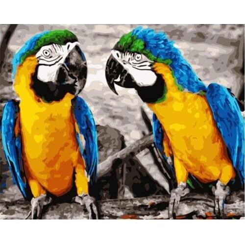 King Kong Macaw Animal DIY Digital Painting By Numbers Modern Wall Art Oil Painting Gift for children Home Decor Big Size