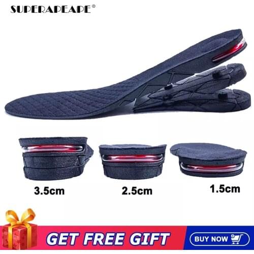 Invisible Height Increase Insole Adjustable 2 Layer 2.5CM/3.5CM Air Cushion Pads Elevator Soles Insoles Inserts For Shoe