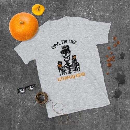 Fall shirt, monogram halloween womens halloween women funny pumpkin spice T-Shirt Short Sleeve Top Tees 100% Cotton y2k goth