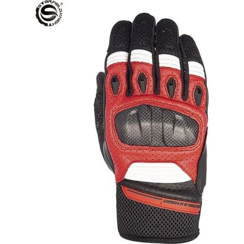 3D Mesh Breathable Motorcycle Riding Gloves Carbon Fiber Wearable Motocross Leather Gloves Finger Touch Screen Moto Gear