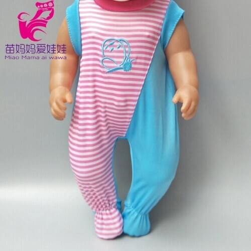 Fits for dolls clothes jumpsuit with headband for 18" 43cm bebe dolls clothes baby girl birthday gifts