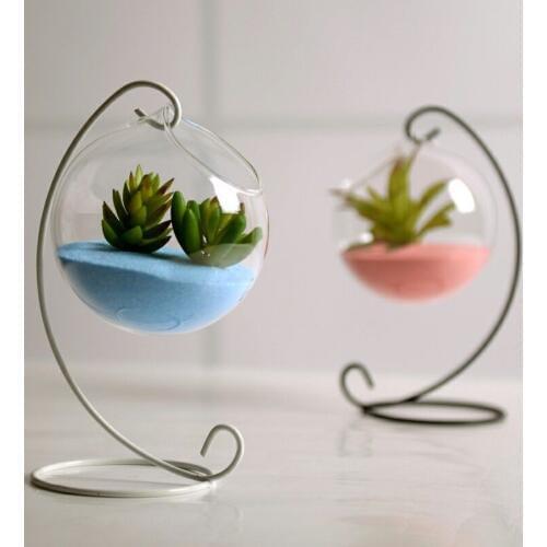 Home Garden Transparent Vases Hydroponic Plant Flower Hanging Glass Vases Planter Terrarium Container New Design Home Decor