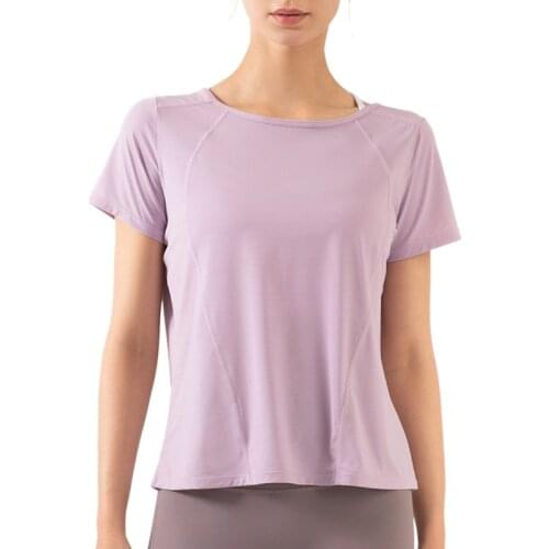 Loose Casual T-shirt Women Summer Short Sleeve Running Gym Sports Top Mesh Breathable Fitness Dance Training Yoga Blouse Shirt