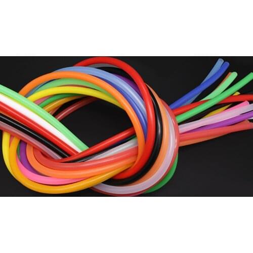 Food Grade Silicone Tube Soft Flexible Hose Pipe Inner Diameter 2mm Out Diameter 4mm Transparent Red Black White Yellow Purple