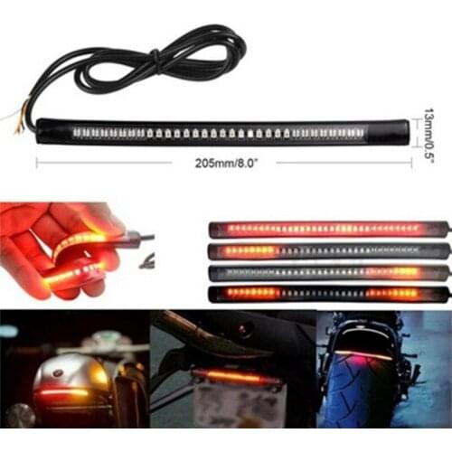 High Quality 48 SMD LED Motorcycle Motorbike Tail Brake Stop Turn Signal Strip Stop Light