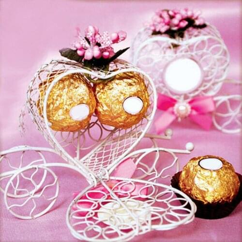 Iron Art Carriage Wedding Favour Box Birthday Party Chocolate Sweets Candy Box Party Supplies Wedding Birthday Hnadmade Candy