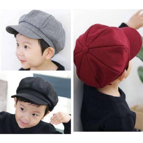 1 PC Baby Kids Toddler Infant Dome Beret Cap Headwear Octagonal Children Hat Beret Baseball Cap For Girls Boy Head Accessories