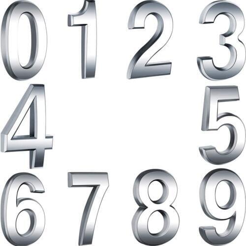 10 Pieces Self-Adhesive Door House Numbers Mailbox Numbers Street Address Numbers for Residence and Mailbox Signs, 0 to 9