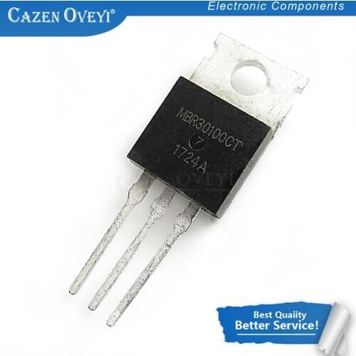 10pcs/lot MBR30100 TO220 MBR30100CT TO-220 MBRF30100CT MBRF30100 B30100G In Stock