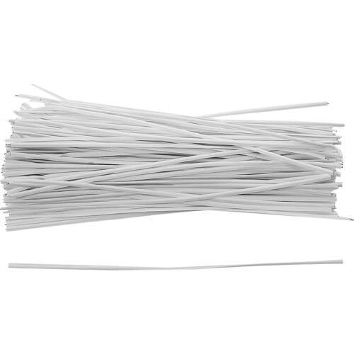 130pcs Cable Organizer Binding Packaging Wire Twist Ties White 150x2.2mm Promotion