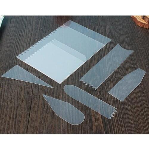 20 sets/lot 9 Pcs/set Cake Scraper Fondant Mousse Cream Spatula Edge Smoother Cupcake Cake Cutter Pastry Mold Baking