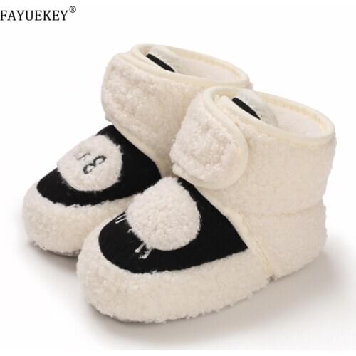 2020 Cute warm Winter Infants Shoes Baby Girl Boy Baby Boots Casual Sneakers Non-slip Soft Soled first Walking Shoes