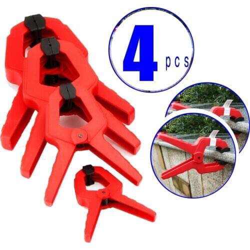 4pcs Woodworking Spring Clamp A-shape heavy duty Plastic Wood Clips Hardware Woodworking DIY Nylon Clamps Tools 3/4/6/7Inch