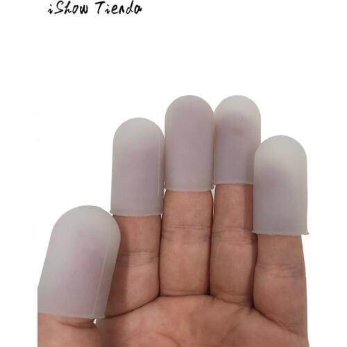 5Pcs Silicone Finger Protector Sleeve Insulation Anti-skid Finger Cover Hand Protector Knife Cutting Finger Protection Tool
