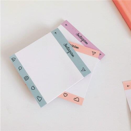 Sandro 50 Sheets Creative Simple Sticky Notes Student Planner Stickers Memo Pad To Do List Diary Ins Style School Stationery