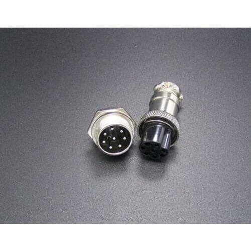 50Pair=100Pcs GX16 GX16-8 8P 8Pin 16mm Male & Female Wire Panel Connector Circular Aviation Connector Socket Plug