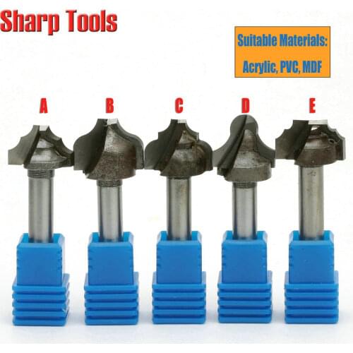 6x26mm D- Classic ogee solid carbide end mill cutter, for wood mdf cnc carving milling cutting machine tools