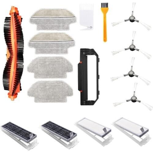 Side Brushes Filters for Mijia Vacuum Cleaner STYJ02YM Roller Brush Mop Cloth for Viomi V2 Pro V-RVCLM21B Sweeping Robot Parts