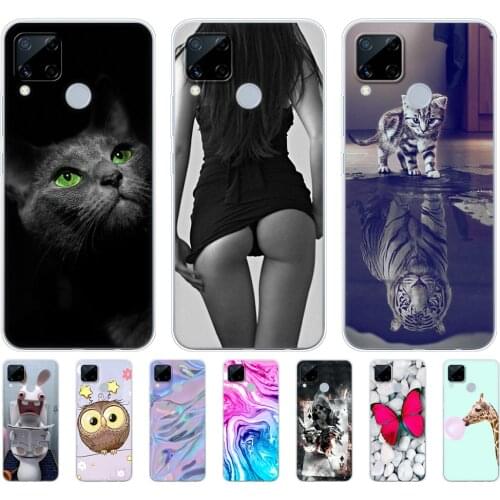 For Realme C15 Case Soft Silicon TPU Back For OPPO Realme C15 bags RMX2180 C 15 RealmeC15 Phone Cover Coque Capa Funda 6.5inch