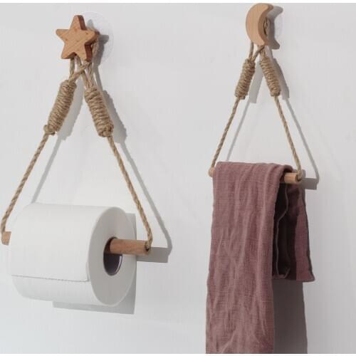 Vintage Towel Hanging Rope Porte Papier Toilette Toilet Paper Salle De Bain Holder Home Hotel Bathroom Decoration Supplies