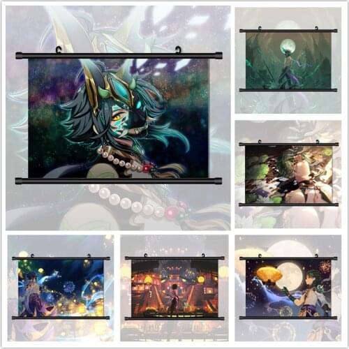 Genshin Impact Xiao Anime Manga HD Print Wall Poster Canvas Painting Anime Posters Wall Decor Wall Art Picture Room Home Decor