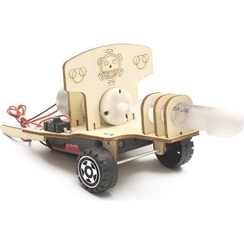 STEM Toys For Children Educational Science Experiment Technology Toy Set DIY Air Cannon Model Puzzle Painted Kids Toys