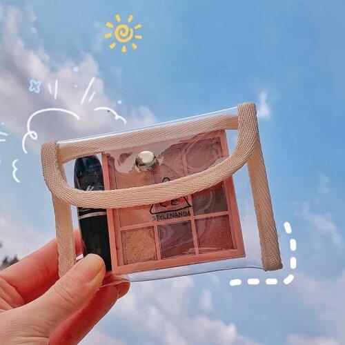 Korea Kawaii Transparent Coin Purse Makeup Bag Card Pouch Organizer Case Storage Bag ID Card Holder Wallet Credit Card Holder