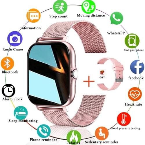 LIGE Full Touch Screen Bluetooth Call Smartwatch Whatsapp SMS Remind IP67 Waterproof Men Women Sport Fitness Tracker Smartwatch