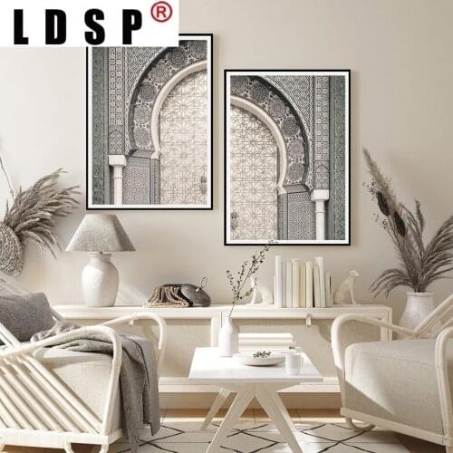 LDSP Modular Modern Moroccan Marrakesh Door Travel Poster Print Boho Wall Art Canva Painting Pictures For Living Room Home Decor