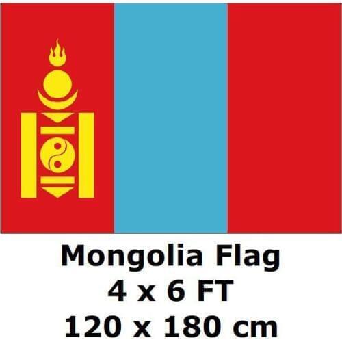 Mongolia Mongolian Flag 120 x 180 cm 100D Polyester Large Big Flags And Banners National Flag Country Banner