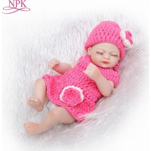 NPk 12 Inch Princess Girl Doll Handmade Full Silicone Vinyl Reborn Baby Dolls With Red Rose Clothes Set Kids Birthday Gift