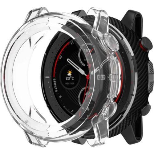 Case for Xiaomi Amazfit Stratos 3 A1928 Clear Thin TPU Protector Bumper Watch Frame Case Cover for Xiaomi Amazfit Stratos