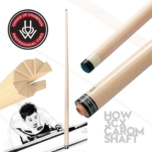 HOW Shaft 3CX Shaft 12mm HOW Tip 69.5cm Suit For Carom Cue 10 Pieces in 1 Technology Carom Shaft Hand inlay 3/8*8 Radial Joint