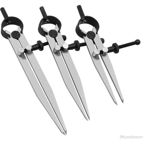 Adjustable Leather Compass Lockable Carbon Steel Divider Wing Creaser DIY Leathercraft Rotating Line Scribing Gauge N20 20