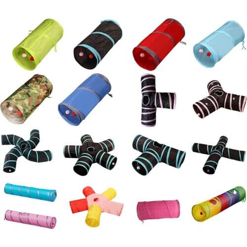 Pet Cat Tunnel Toys Foldable Funny Toys for cat Kitty Training Interactive Tunnel Bored For Puppy Kitten Rabbit Play Tunnel Tube