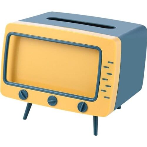 Creative TV Tissue Box Home Multi-Functional Desktop Retro Paper Extraction Box Living Room Tissue Storage Box tissue box