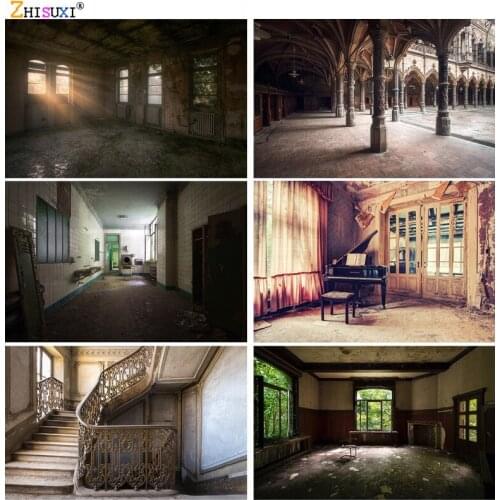 Vinyl Custom Backgrounds Interior Old House Corridor Stairs Retro Style Portrait Photography Backdrops For Photo Studio2162TF-02