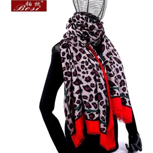 Scarf sjaal luipaard print shawls warm cotton hijab women fashion poncho sjaal oversize luxury brand long scarfs large schal new