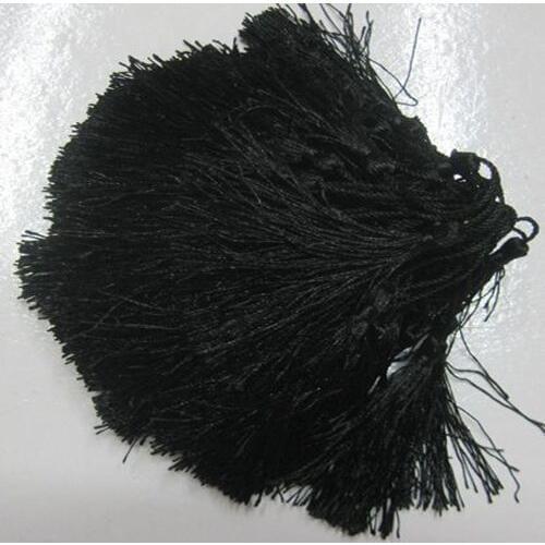 100pcs/lot wholesale black polyester Charm tassel for home decore curtain fitting bookmark curtains 020001022
